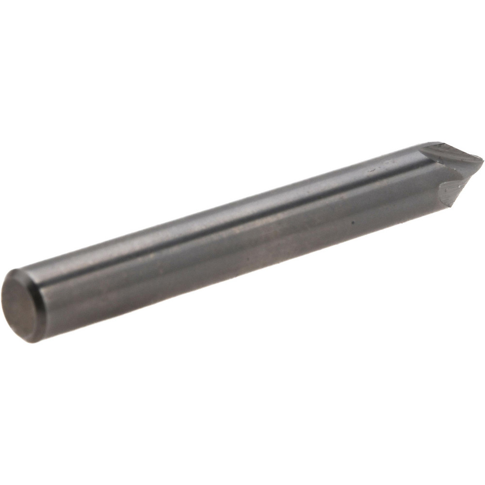 Made in USA Countersink: 1/4" Head Dia, 60.00 deg Included Angle, 5 Flute, Solid Carbide, Right Hand Cut - 1103