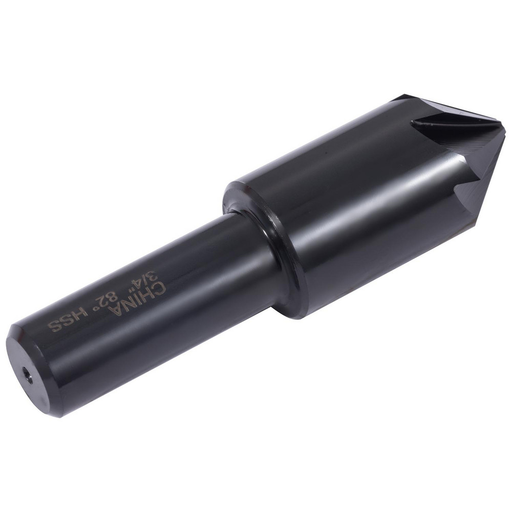Hertel Countersink: 3/4" Head Dia, 82.00 deg Included Angle, 6 Flute, High-Speed Steel, Right Hand Cut - GX89330641