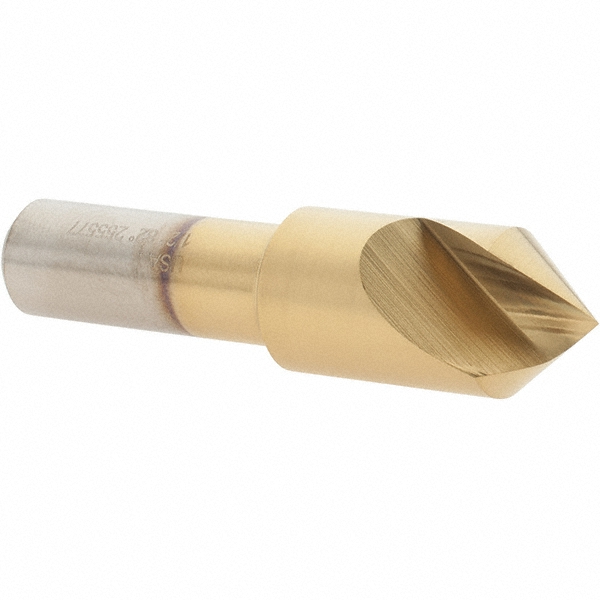 M.A. Ford® Countersink: 1/2" Head Dia, 82.00 deg Included Angle, 6 Flute, Solid Carbide, Right Hand Cut - 78050002TIN