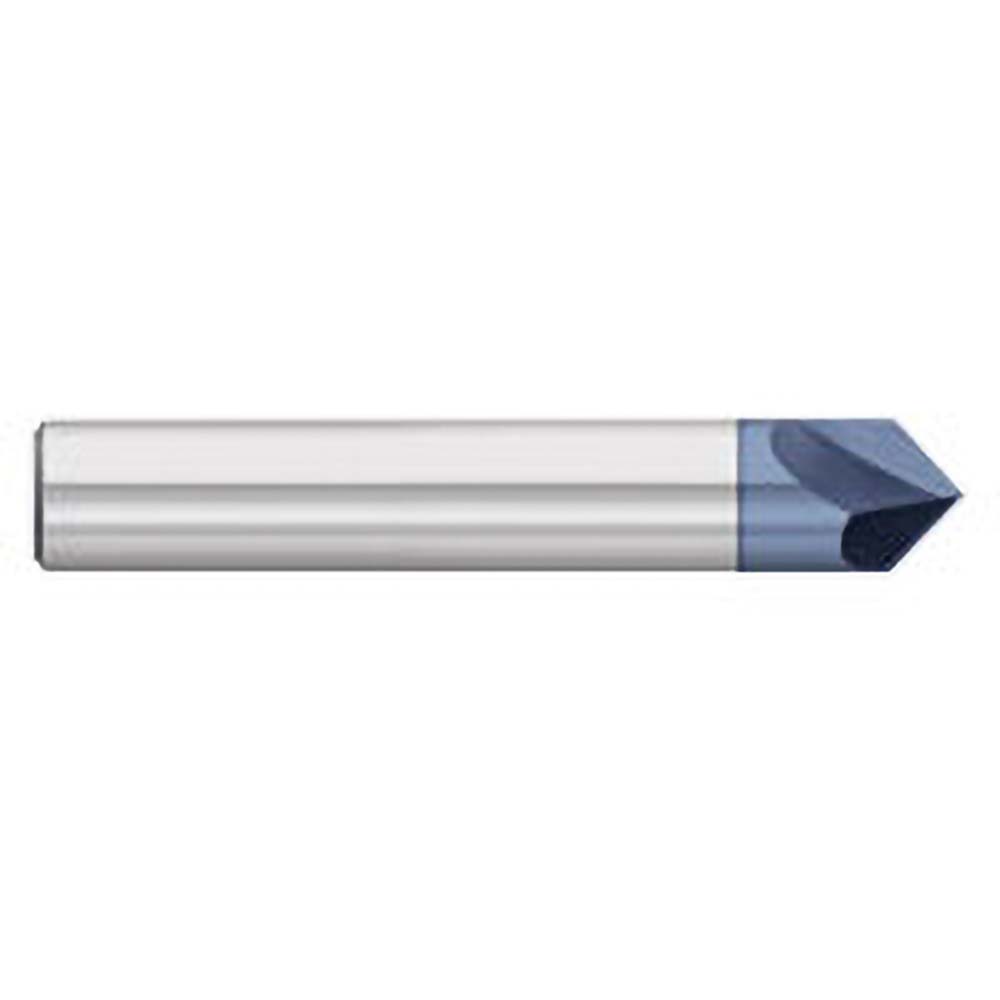 Titan USA Chamfer Mill: 3/8" Dia, 3/8" Shank Dia, 90 deg, 2 Flute, Solid Carbide, Single End - TC85332