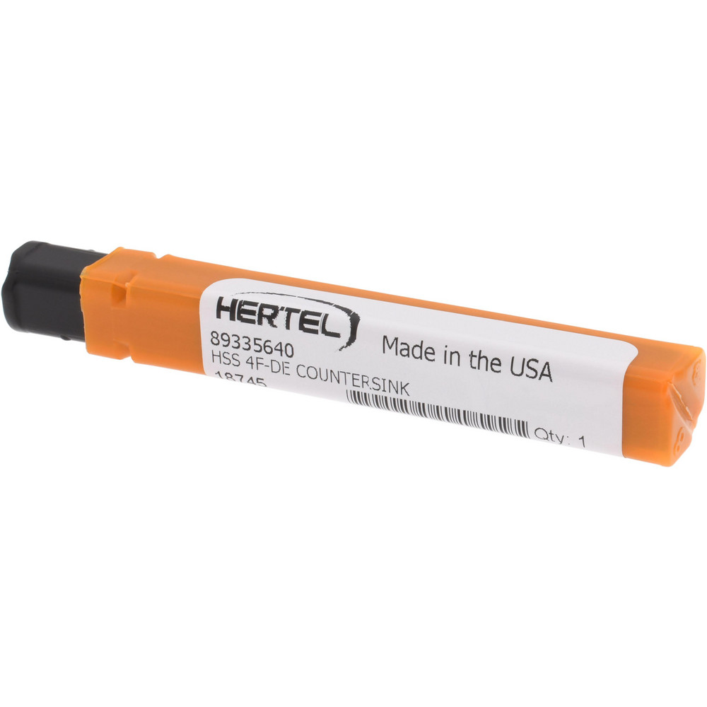 Hertel Countersink: 1/4" Head Dia, 120.00 deg Included Angle, 4 Flute, High-Speed Steel, Right Hand Cut - GX89335640