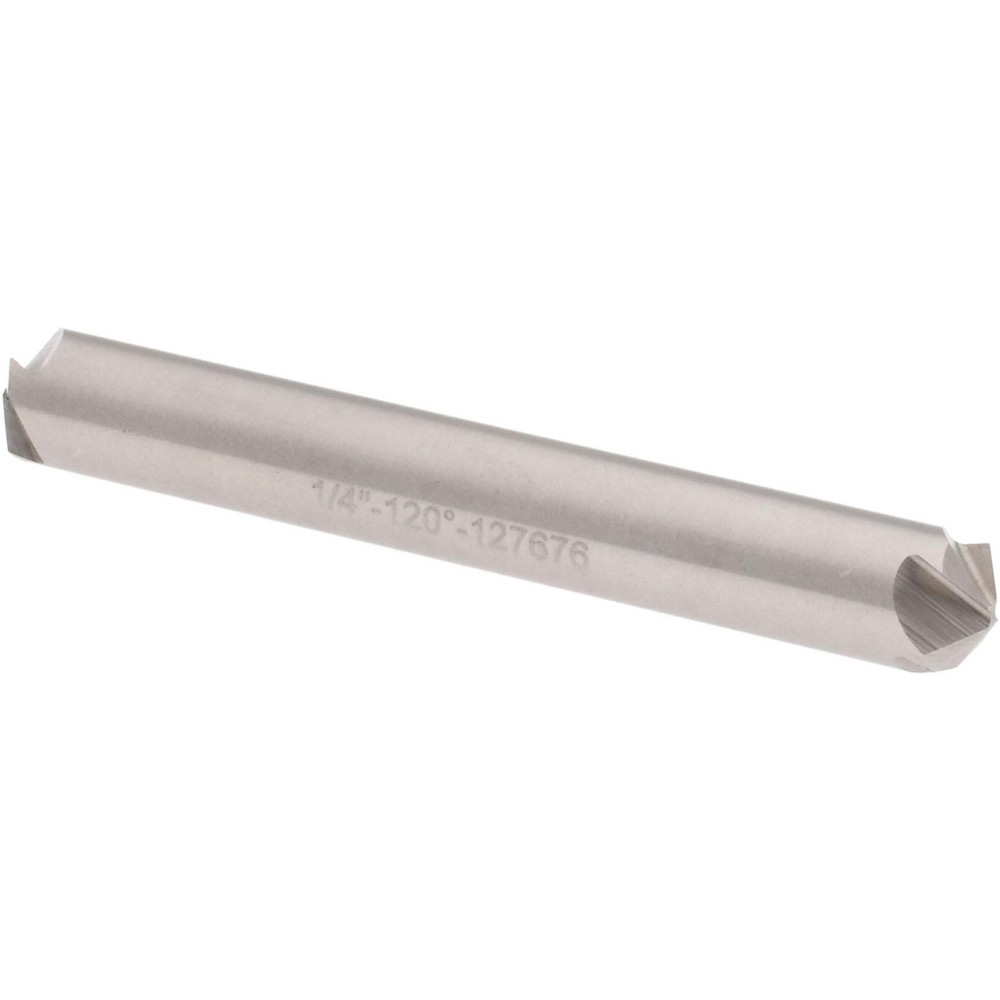 Hertel Countersink: 1/4" Head Dia, 120.00 deg Included Angle, 4 Flute, High-Speed Steel, Right Hand Cut - GX89335640