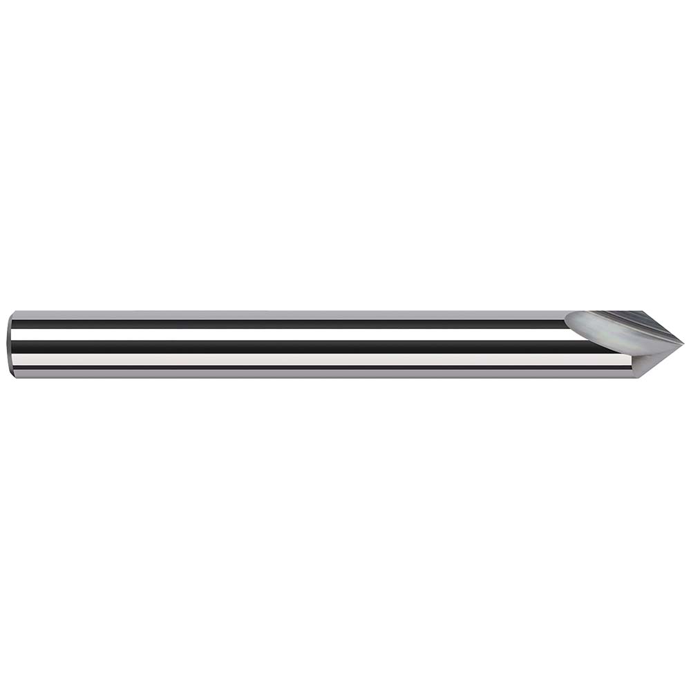 Titan USA Chamfer Mill: 1/8" Dia, 1/8" Shank Dia, 90 deg, 4 Flute, Solid Carbide, Single End - TC95440