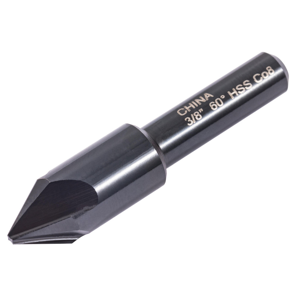 Hertel Countersink: 3/8" Head Dia, 60.00 deg Included Angle, 4 Flute, High-Speed Steel, Right Hand Cut - GX89329932