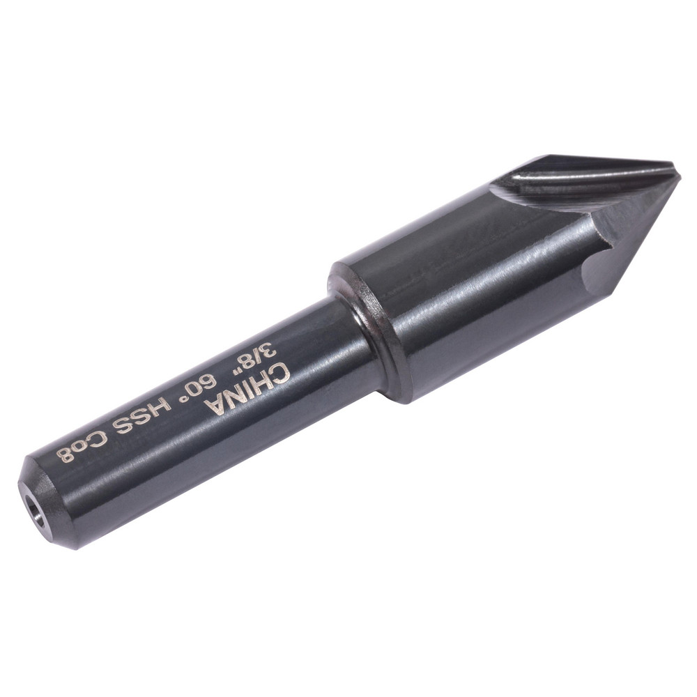 Hertel Countersink: 3/8" Head Dia, 60.00 deg Included Angle, 4 Flute, High-Speed Steel, Right Hand Cut - GX89329932
