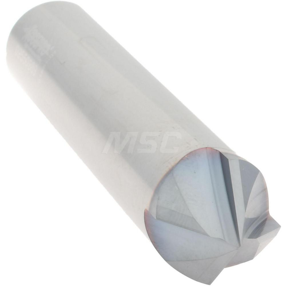 Accupro Chamfer Mill: 1/2" Dia, 1/2" Shank Dia, 82 deg, 4 Flute, Solid Carbide, Single End - 2500089