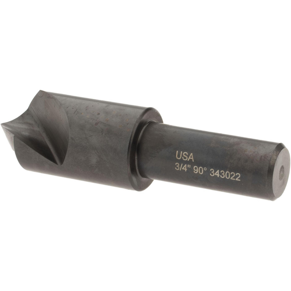 Melin Tool Countersink: 3/4" Head Dia, 90.00 deg Included Angle, 1 Flute, High-Speed Steel, Right Hand Cut - 18033