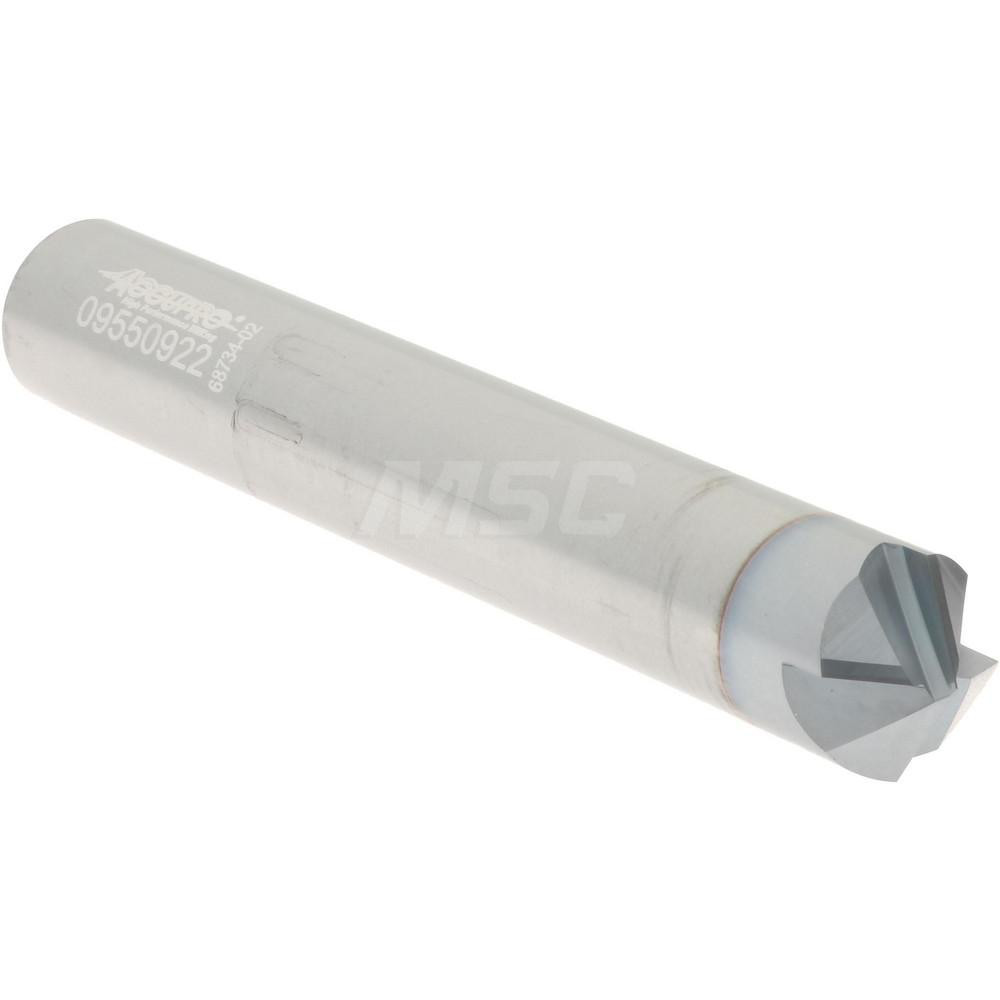 Accupro Chamfer Mill: 3/8" Dia, 3/8" Shank Dia, 120 deg, 4 Flute, Solid Carbide, Single End - 2500077