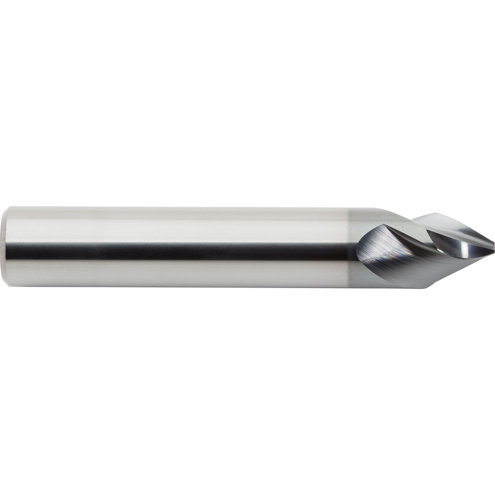 M.A. Ford® Chamfer Mill: 3/8" Dia, 3/8" Shank Dia, 60 deg, 3 Flute, Solid Carbide, Single End - 3HC037501B