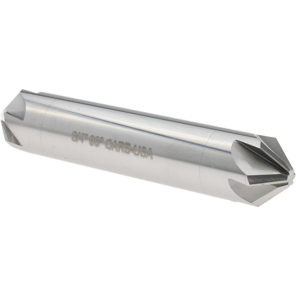 Hertel Countersink: 3/4" Head Dia, 90.00 deg Included Angle, 6 Flute, Solid Carbide, Right Hand Cut - 336-208070