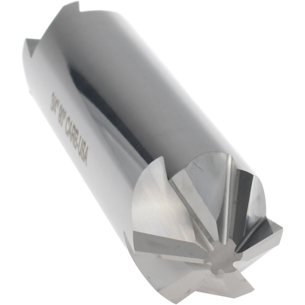 Hertel Countersink: 3/4" Head Dia, 90.00 deg Included Angle, 6 Flute, Solid Carbide, Right Hand Cut - 336-208070