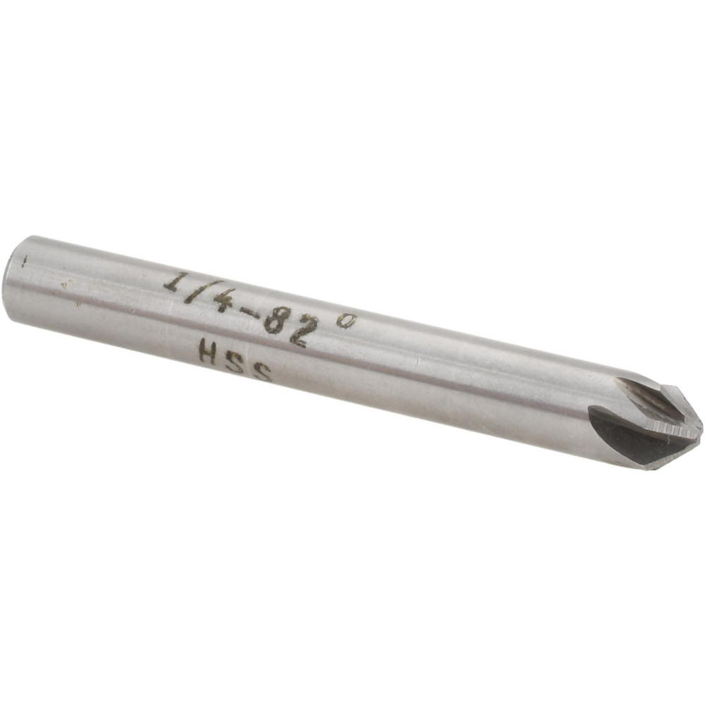 M.A. Ford® Countersink: 1/4" Head Dia, 82.00 deg Included Angle, 6 Flute, High-Speed Steel, Right Hand Cut - 79025002
