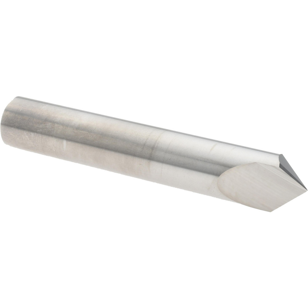 Harvey Tool Chamfer Mill: 1/4" Dia, 1/4" Shank Dia, 80 deg, 4 Flute, Solid Carbide, Single End - 833140-C3