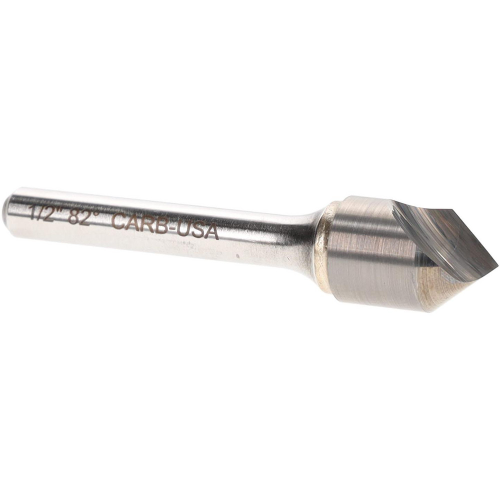 Hertel Countersink: 3/4" Head Dia, 82.00 deg Included Angle, 1 Flute, Solid Carbide, Right Hand Cut - 331-008560