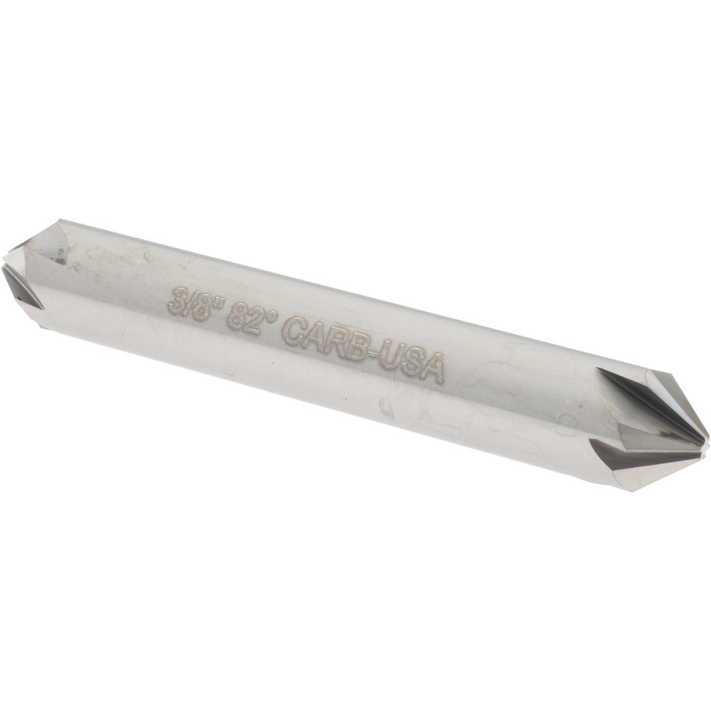 Hertel Countersink: 1/4" Head Dia, 82.00 deg Included Angle, 6 Flute, Solid Carbide, Right Hand Cut - 336-203060