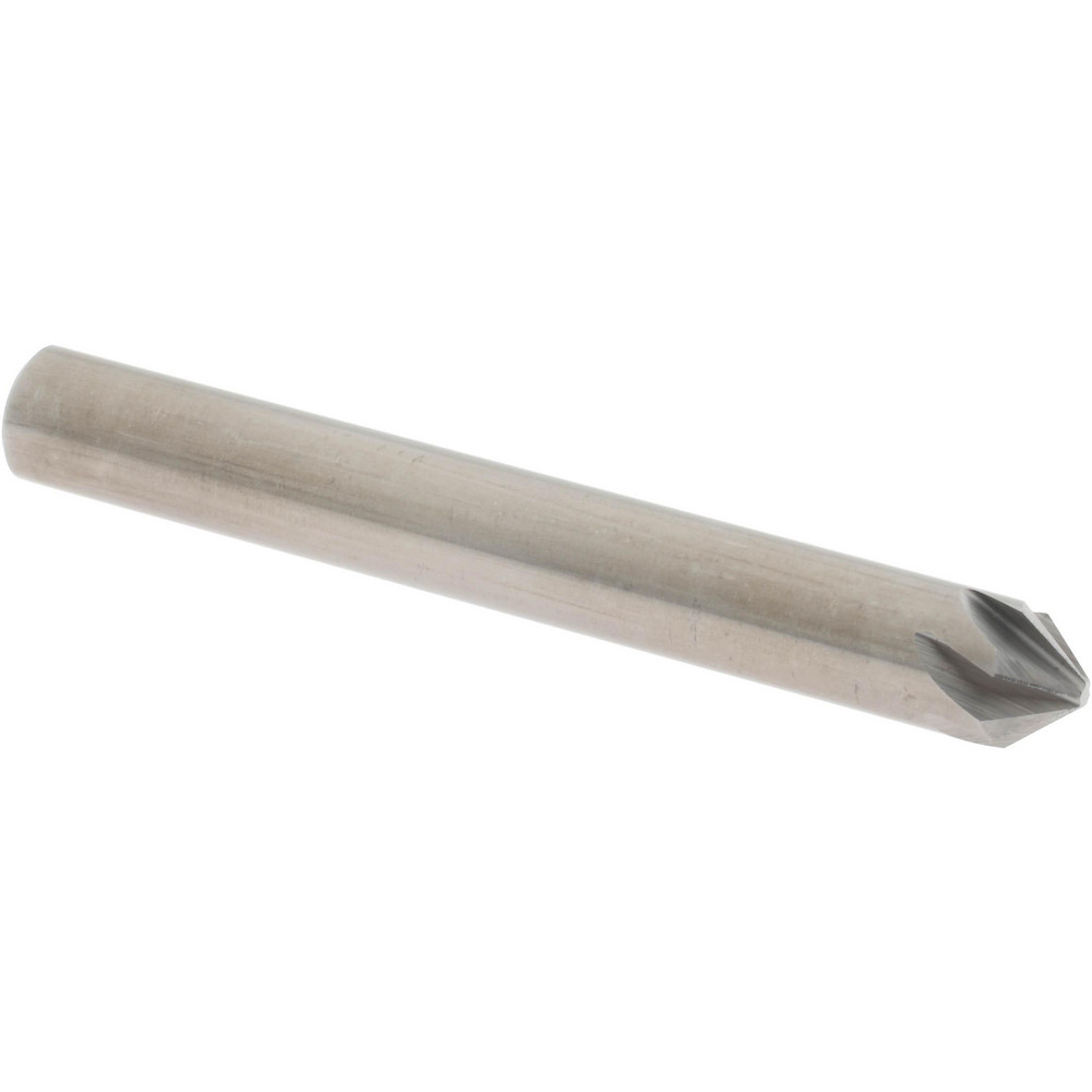 Hertel Countersink: 1/4" Head Dia, 82.00 deg Included Angle, 6 Flute, Solid Carbide, Right Hand Cut - 336-203060