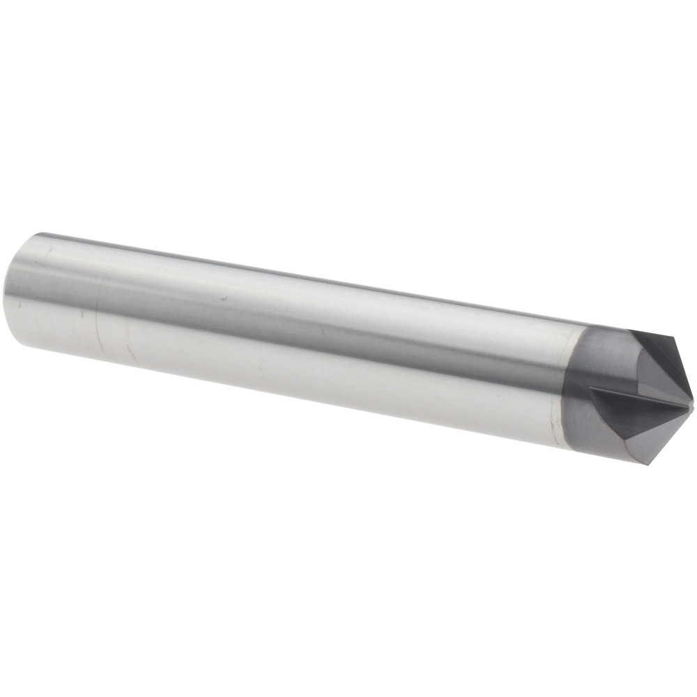 Accupro Chamfer Mill: 3/8" Dia, 3/8" Shank Dia, 120 deg, 2 Flute, Solid Carbide, Single End - 2500133