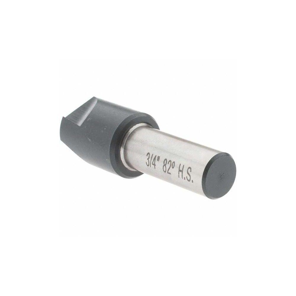 Value Collection Countersink: 3/4" Head Dia, 82.00 deg Included Angle, 3 Flute, High-Speed Steel, Right Hand Cut - 28619