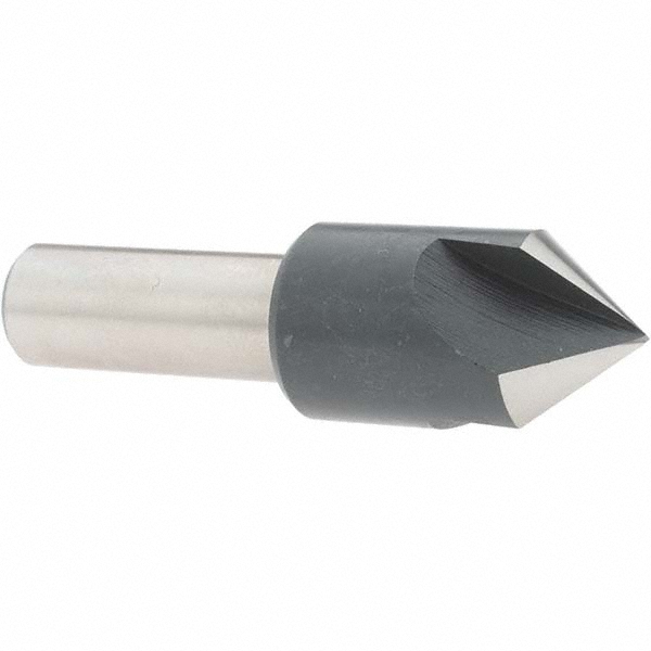 Value Collection Countersink: 3/4" Head Dia, 82.00 deg Included Angle, 3 Flute, High-Speed Steel, Right Hand Cut - 28619
