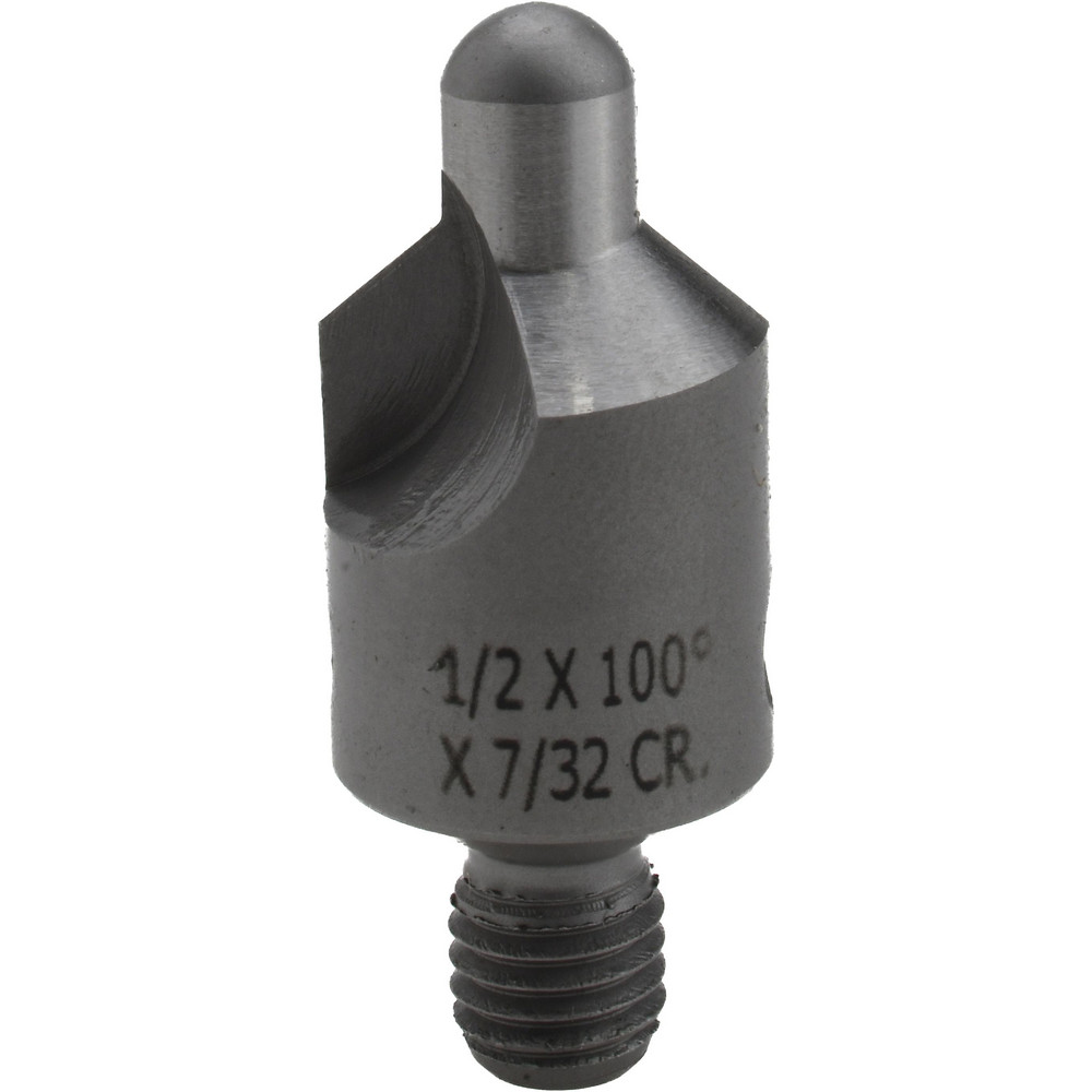 Made in USA 2-1/2" OAL, 1/2" Head Dia, 2 Flute, 100° Incl Angle, Integral Pilot, Adjustable Stop Countersink - 152-2-100-.2188