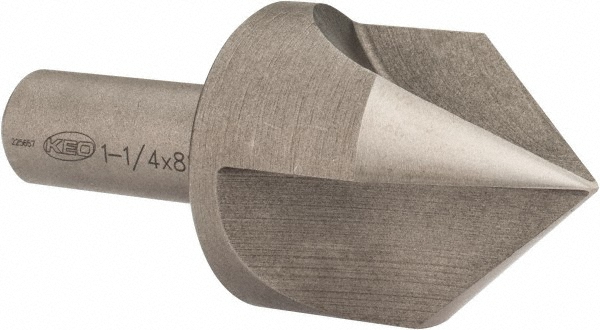 M.A. Ford® Countersink: 1-1/4" Head Dia, 82.00 deg Included Angle, 3 Flute, High-Speed Steel, Right Hand Cut - 92125002
