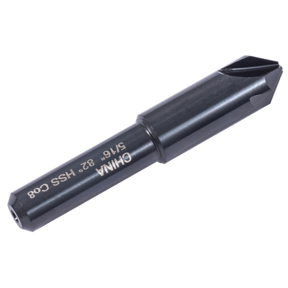 Hertel Countersink: 5/16" Head Dia, 82.00 deg Included Angle, 4 Flute, High-Speed Steel, Right Hand Cut - GX89330054