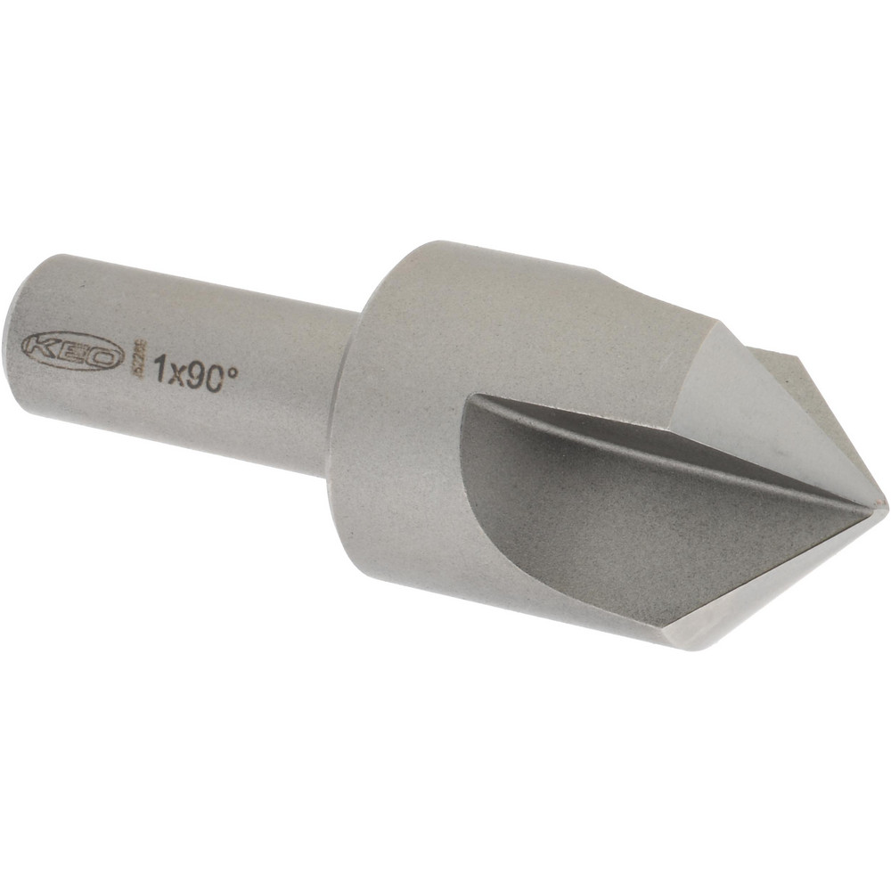 Value Collection Countersink: 1" Head Dia, 90.00 deg Included Angle, 3 Flute, High-Speed Steel, Right Hand Cut - SC4090100