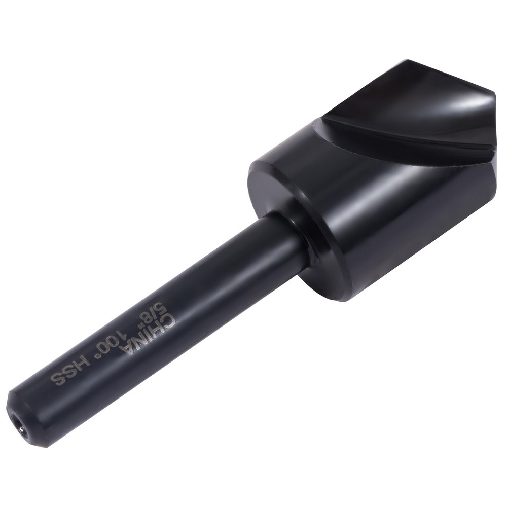 Hertel Countersink: 5/8" Head Dia, 100.00 deg Included Angle, 1 Flute, High-Speed Steel, Right Hand Cut - GX89339469