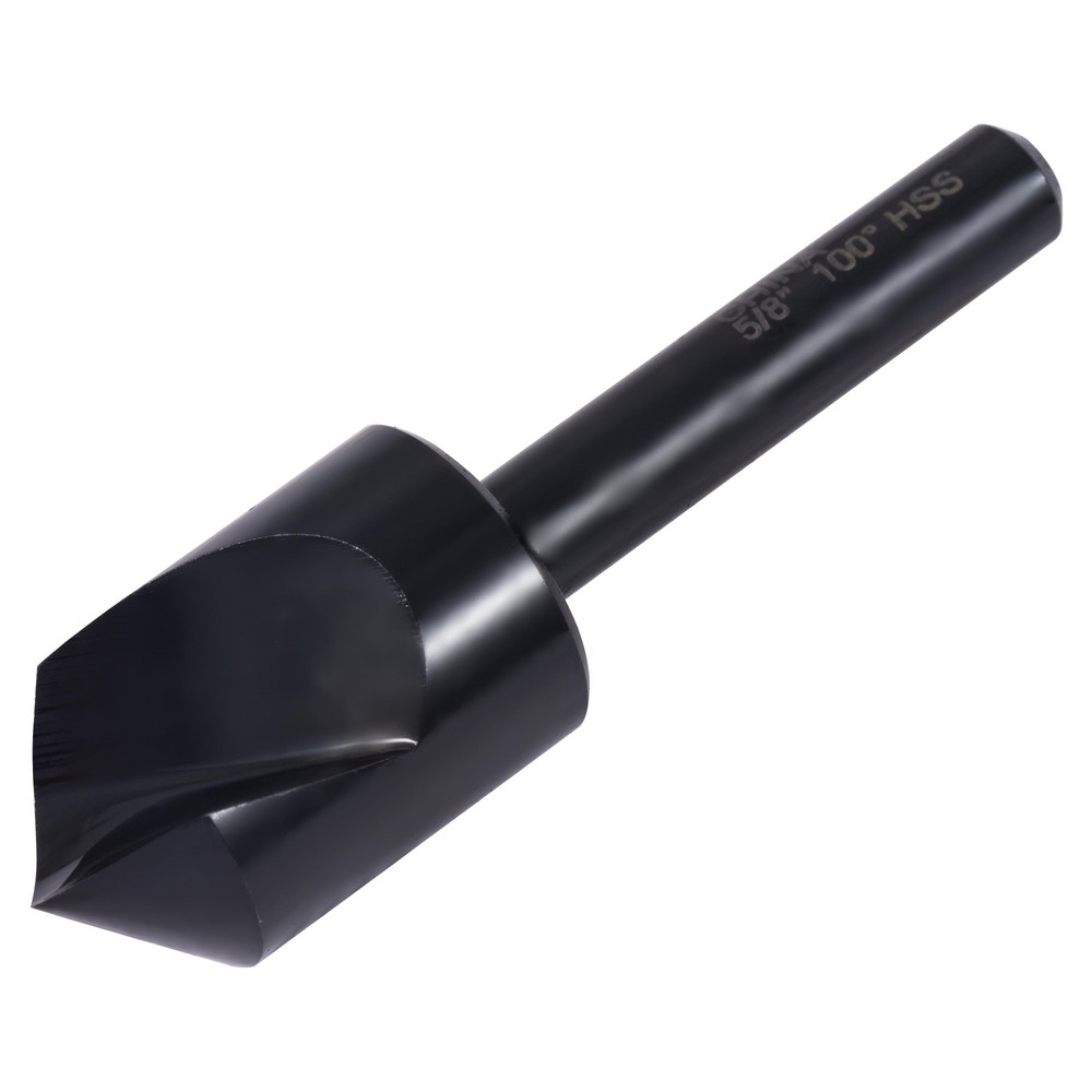 Hertel Countersink: 5/8" Head Dia, 100.00 deg Included Angle, 1 Flute, High-Speed Steel, Right Hand Cut - GX89339469