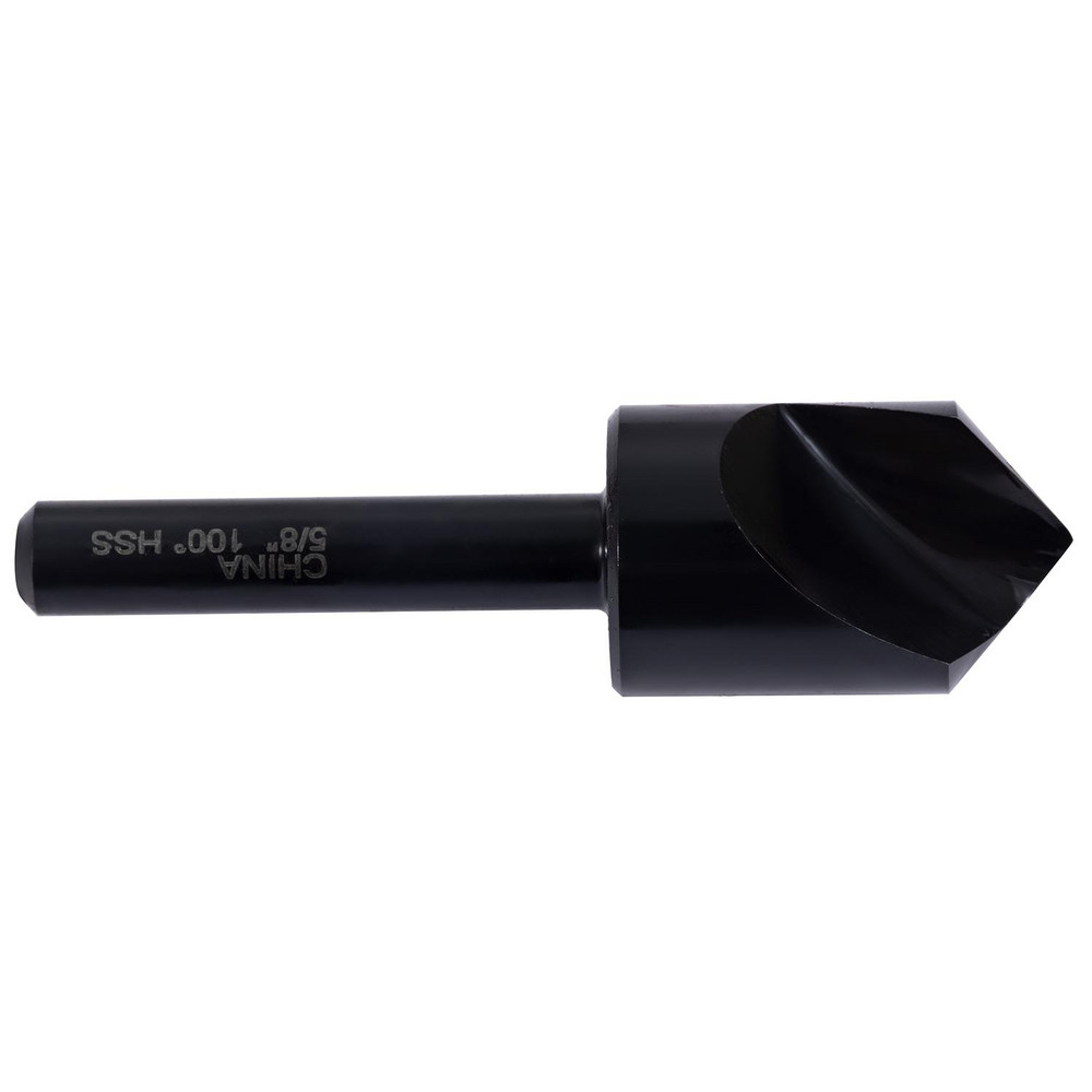 Hertel Countersink: 5/8" Head Dia, 100.00 deg Included Angle, 1 Flute, High-Speed Steel, Right Hand Cut - GX89339469