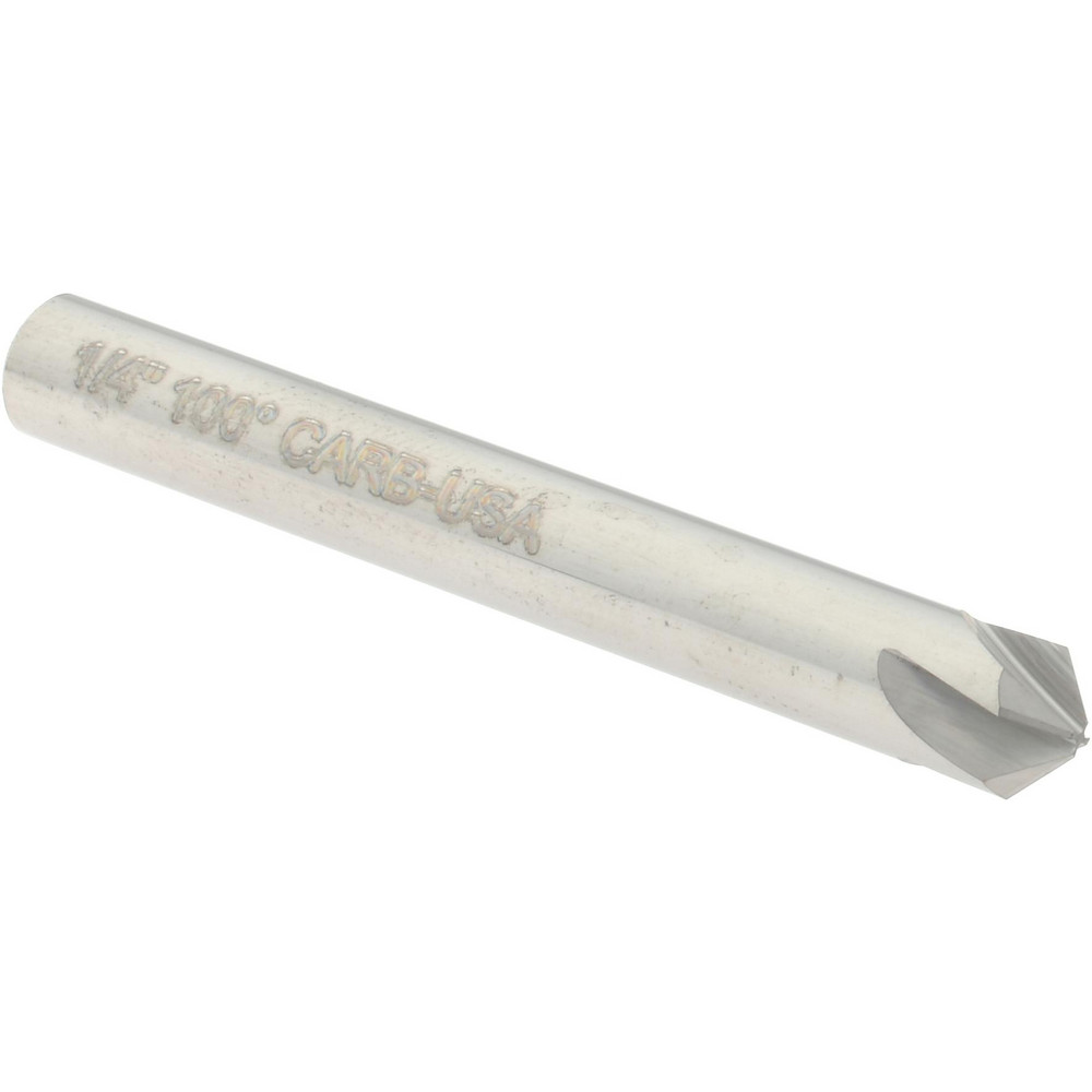 Hertel Countersink: 1" Head Dia, 100.00 deg Included Angle, 6 Flute, Solid Carbide, Right Hand Cut - 336-010080