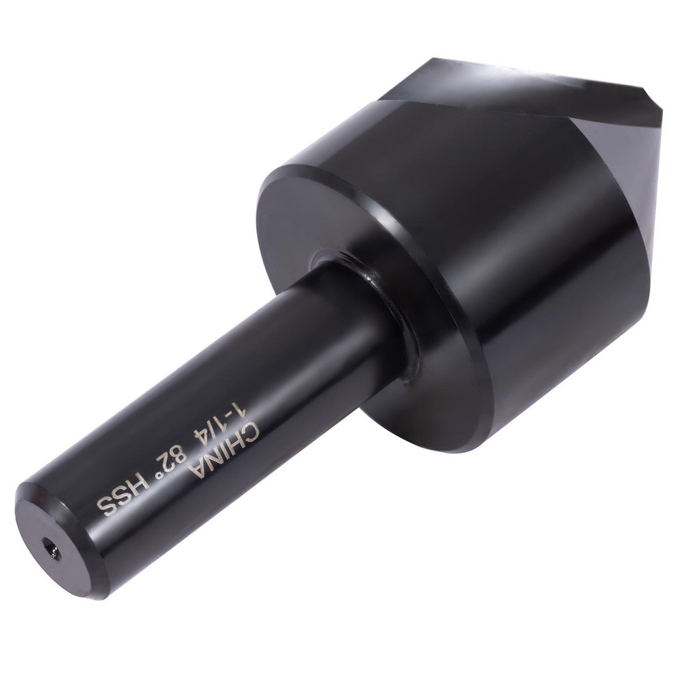 Hertel Countersink: 1-1/4" Head Dia, 82.00 deg Included Angle, 1 Flute, High-Speed Steel, Right Hand Cut - GX89339790