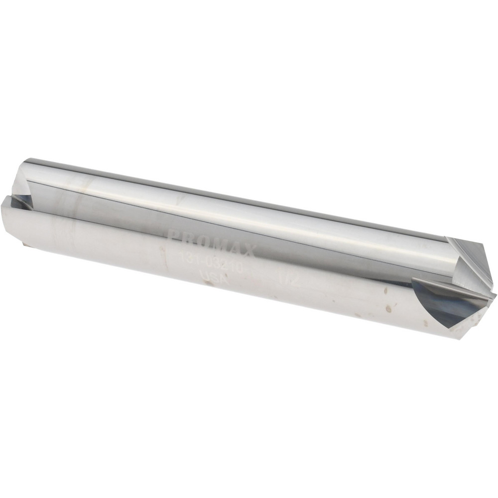 Made in USA Chamfer Mill: 5/16" Dia, 5/16" Shank Dia, 120 deg, 4 Flute, Solid Carbide, Double End - 64-1403