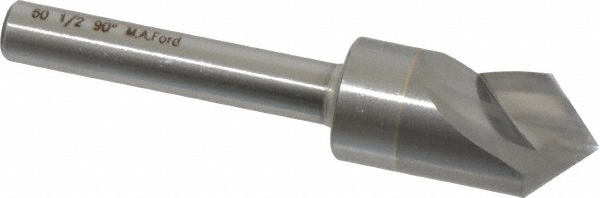 M.A. Ford® Countersink: 1/2" Head Dia, 90.00 deg Included Angle, 1 Flute, Solid Carbide, Right Hand Cut - 60050003C