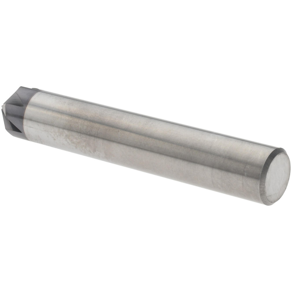 Harvey Tool Chamfer Mill: 1/2" Dia, 1/2" Shank Dia, 90 deg, 6 Flute, Solid Carbide, Single End - 839245-C3