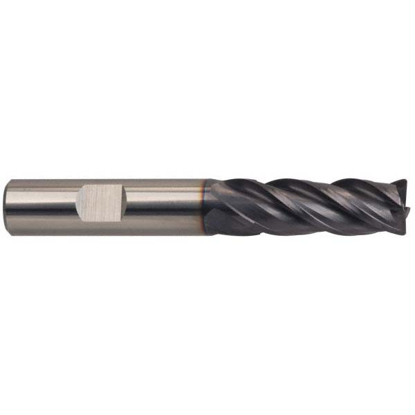 Helical Solutions Chamfer Mill: 5/8" Dia, 5/8" Shank Dia, 90 deg, 4 Flute, Solid Carbide, Single End - 84786