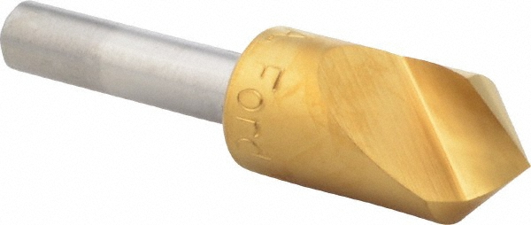 M.A. Ford® Countersink: 1/2" Head Dia, 100.00 deg Included Angle, 3 Flute, High-Speed Steel, Right Hand Cut - 92050004