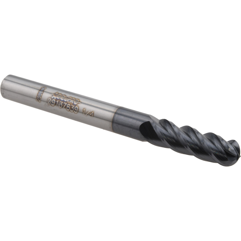 Accupro Chamfer Mill: 1/2" Dia, 1/2" Shank Dia, 90 deg, 4 Flute, Solid Carbide, Double End - 2500042