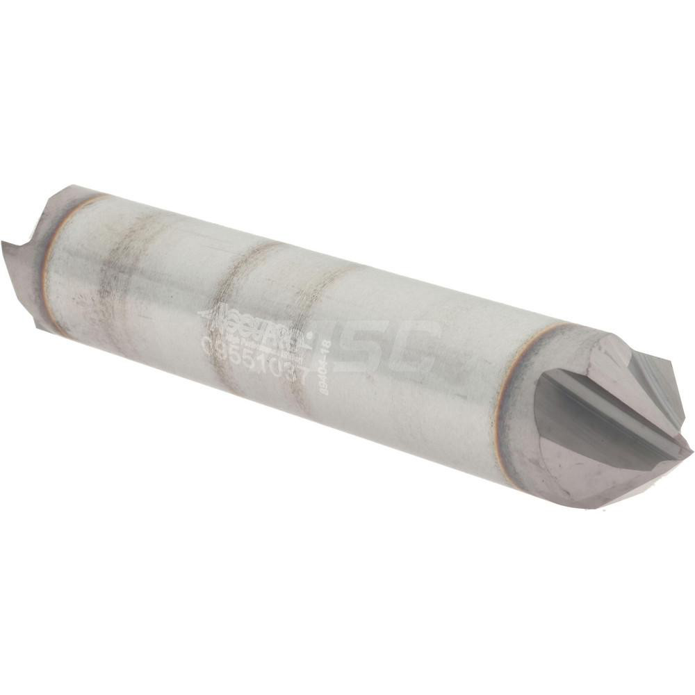 Accupro Chamfer Mill: 1/2" Dia, 1/2" Shank Dia, 90 deg, 4 Flute, Solid Carbide, Double End - 2500042