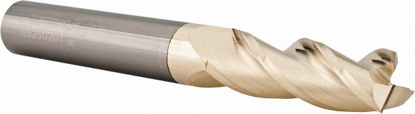 Accupro Chamfer Mill: 1/4" Dia, 1/4" Shank Dia, 60 deg, 4 Flute, Solid Carbide, Single End - 2500040