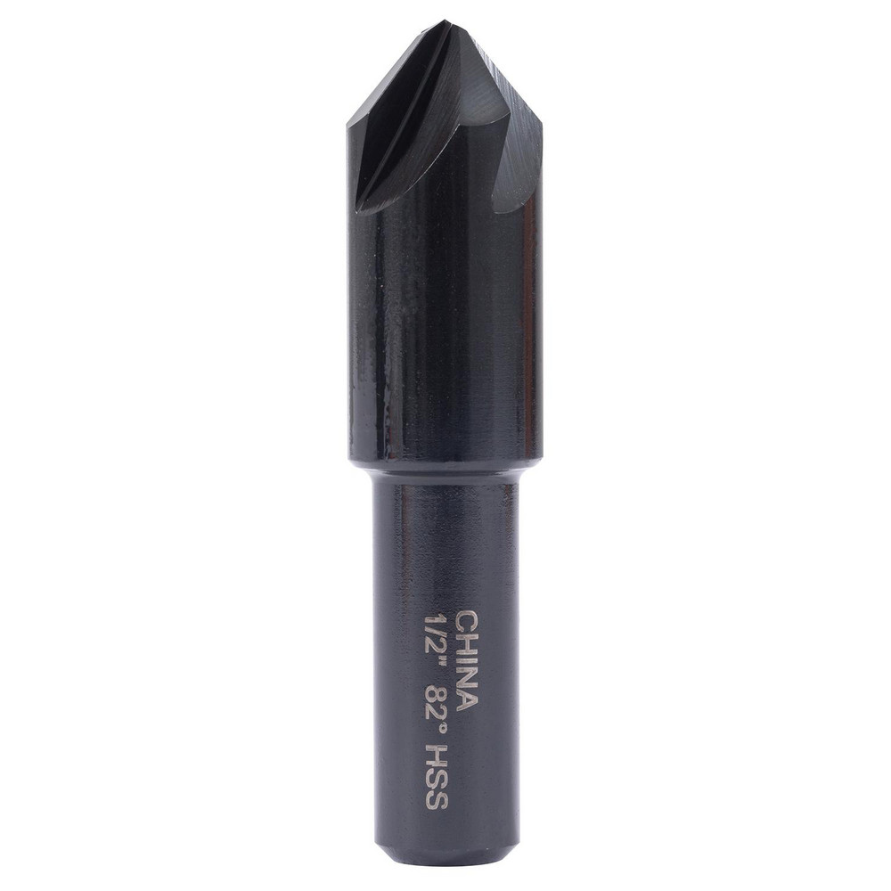 Hertel Countersink: 1/2" Head Dia, 82.00 deg Included Angle, 4 Flute, High-Speed Steel, Right Hand Cut - GX89336671
