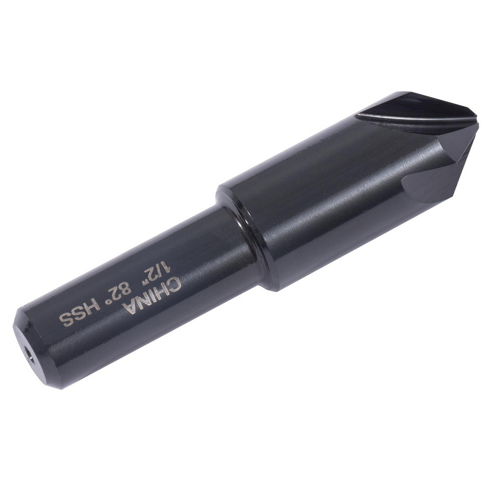 Hertel Countersink: 1/2" Head Dia, 82.00 deg Included Angle, 4 Flute, High-Speed Steel, Right Hand Cut - GX89336671