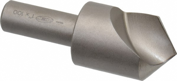 Harvey Tool Chamfer Mill: 1/4" Dia, 1/4" Shank Dia, 100 deg, 2 Flute, Solid Carbide, Single End - 47650-C3