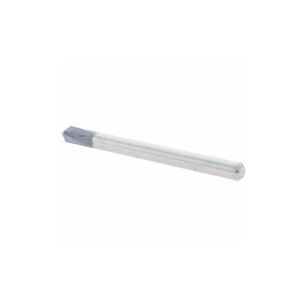 Made in USA Chamfer Mill: 1/8" Dia, 1/8" Shank Dia, 90 deg, 4 Flute, Solid Carbide, Single End - 36159