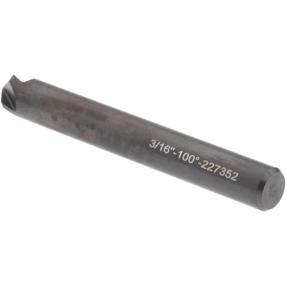 Hertel Countersink: 3/16" Head Dia, 100.00 deg Included Angle, 4 Flute, High-Speed Steel, Right Hand Cut - GX89329809