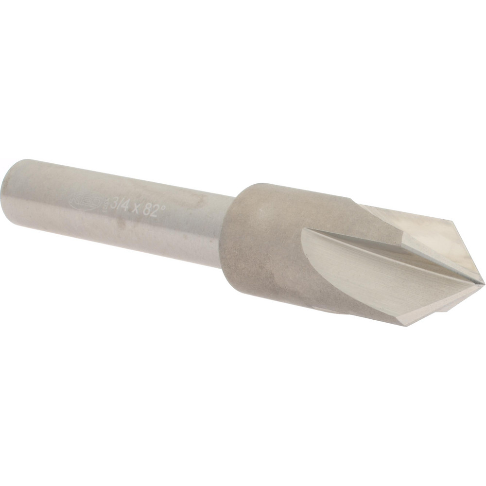 Value Collection Countersink: 3/4" Head Dia, 82.00 deg Included Angle, 4 Flute, High-Speed Steel, Right Hand Cut - SC3082048