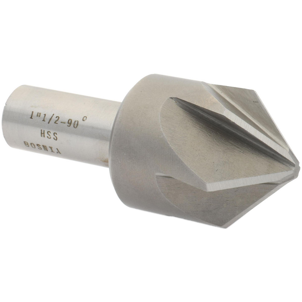 Value Collection Countersink: 1-1/2" Head Dia, 90.00 deg Included Angle, 6 Flute, High-Speed Steel, Right Hand Cut - SC2090132