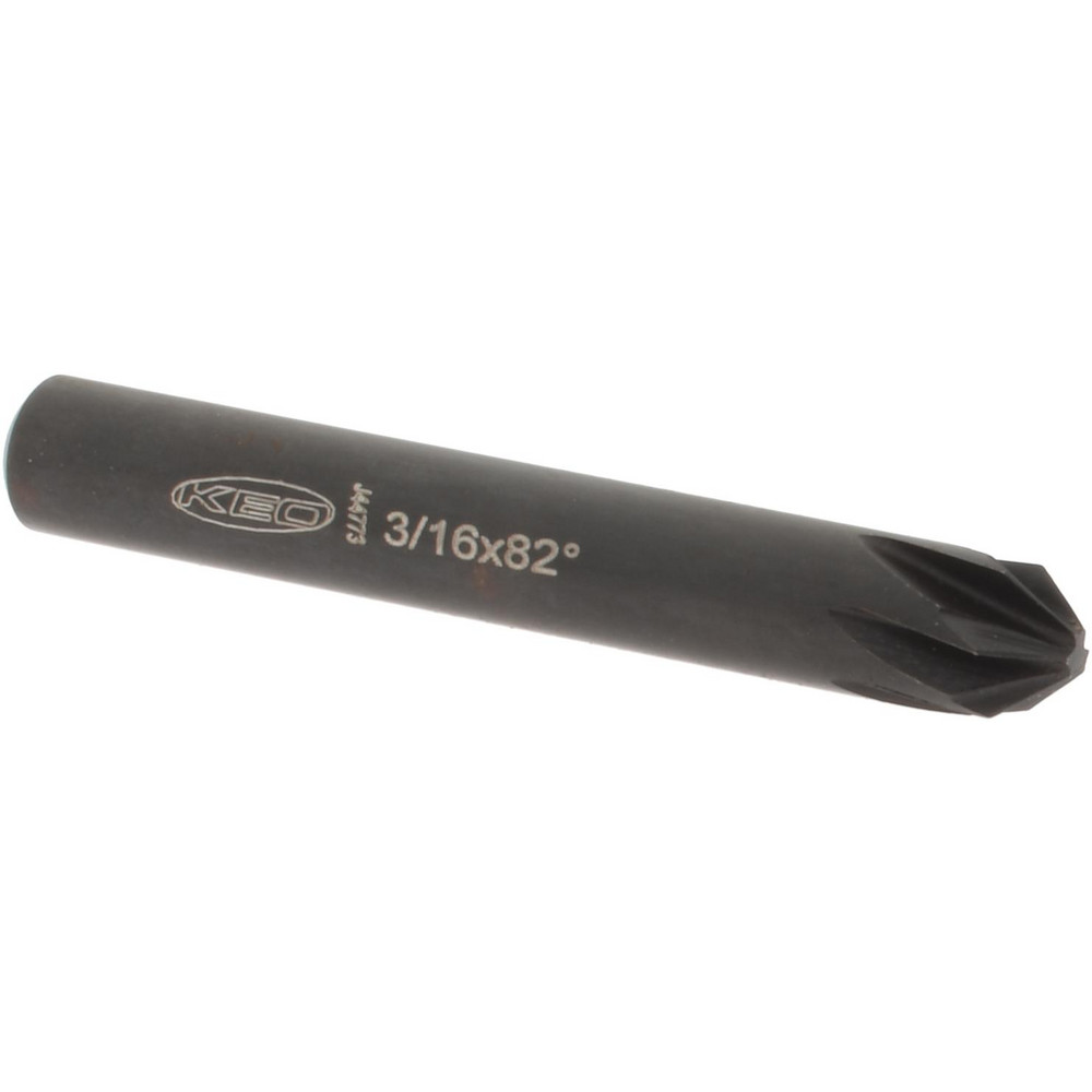 Value Collection Countersink: 3/16" Head Dia, 82.00 deg Included Angle, 6 Flute, Cobalt Steel, Right Hand Cut - SC2182012