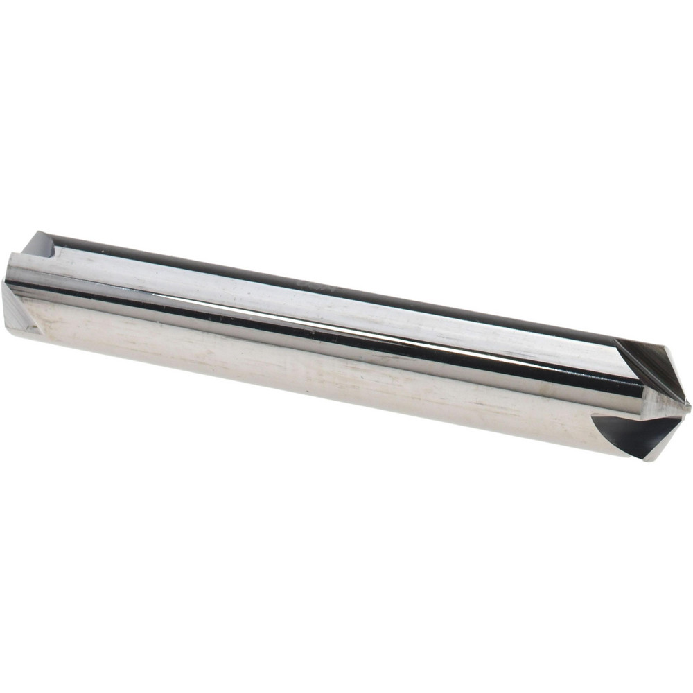 ProMax Chamfer Mill: 3/8" Dia, 3/8" Shank Dia, 60 deg, 4 Flute, Solid Carbide, Double End - 133-02420