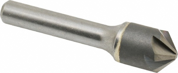 Hertel Countersink: 5/8" Head Dia, 100.00 deg Included Angle, 6 Flute, Solid Carbide, Right Hand Cut - 336-007080